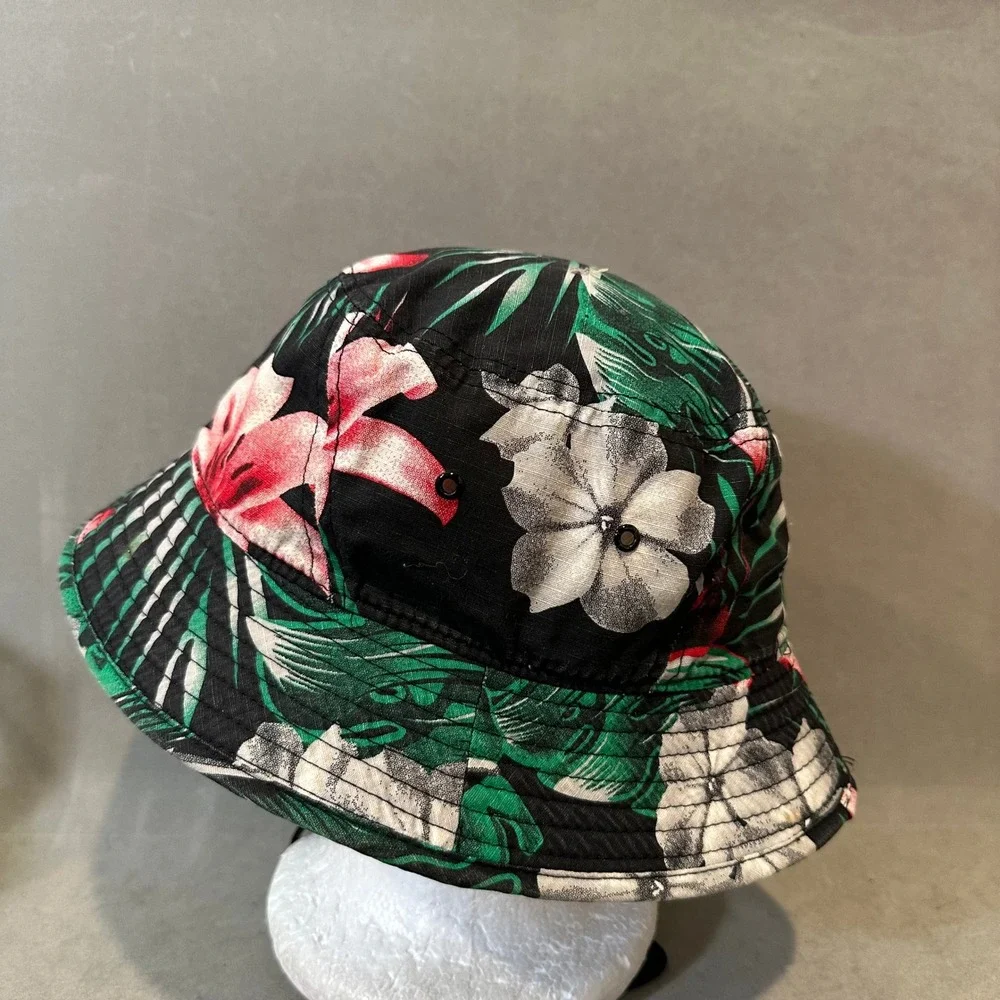 CSG‎ Champs Sports Gear Tropical Floral Bucket Hat Black Pink Green OSFM